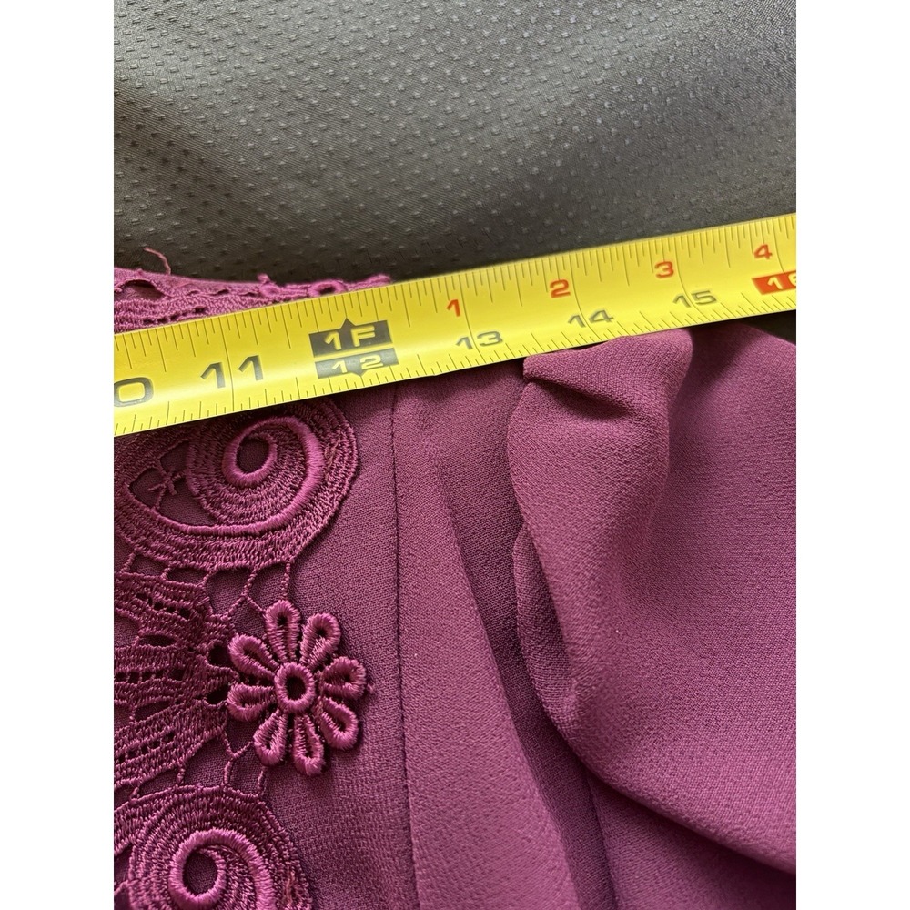 Vtg 80s Scott McClintock 2 Pc Maxi Skirt Suit~8~Purple Lace Trim Victorian Style - Picture 16 of 16